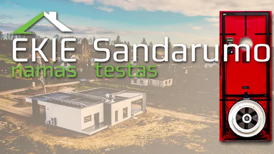 A++ gyvenamojo namo statybos etapas: sandarumo testas (III etapas)